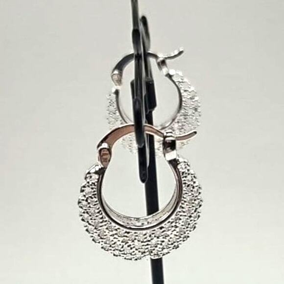 925 Silver Bohemian Style Hoop Earrings Anniversary Birthday Gift New!!! - Picture 3 of 7